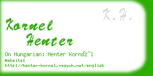 kornel henter business card